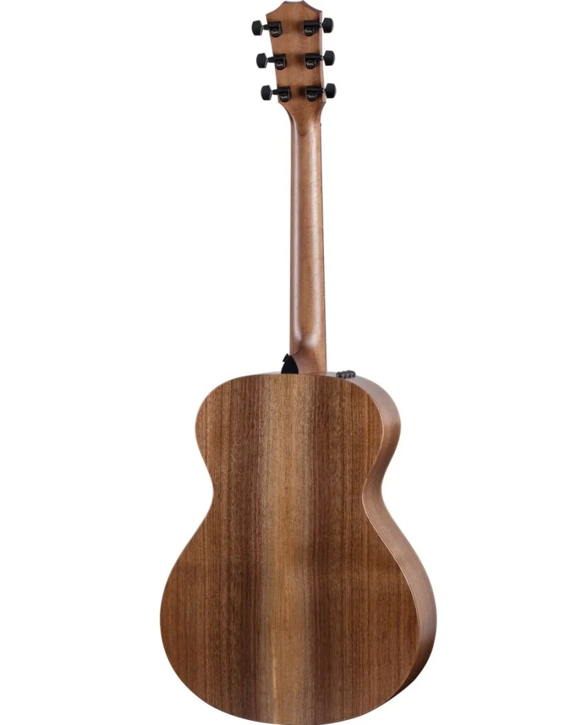 Full back shot of Taylor AD12e-SB guitar.